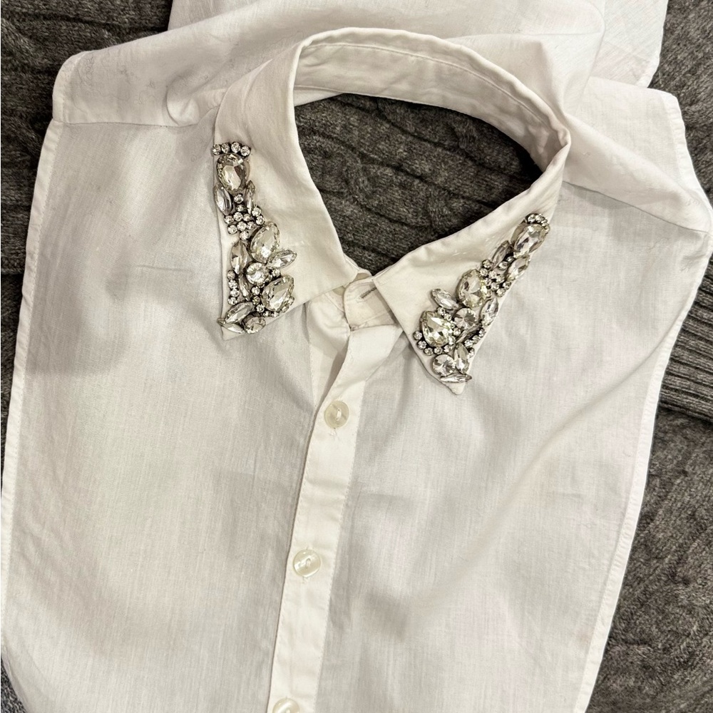 White Embellished Collar - Accessory